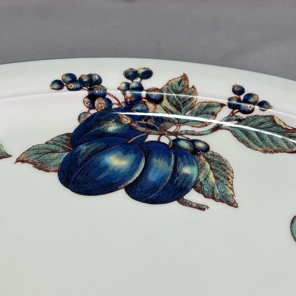 Pier 1 Macintosh Oval Serving Platter Discontinued Vintage Fruit Pattern 17x13